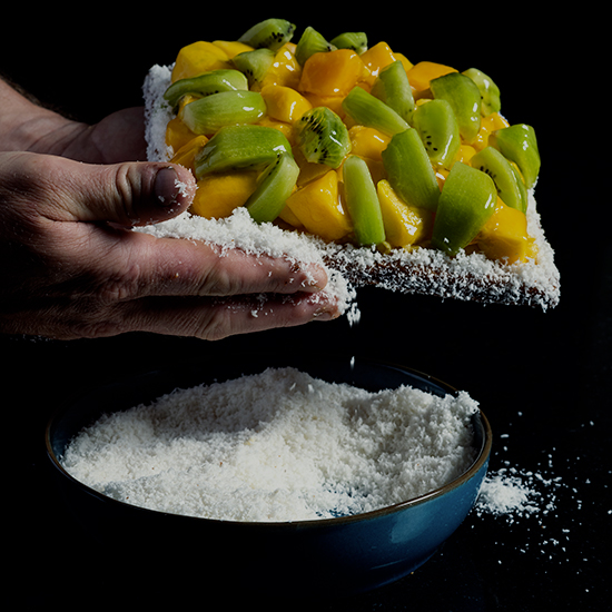 Tarte mangue kiwi coco