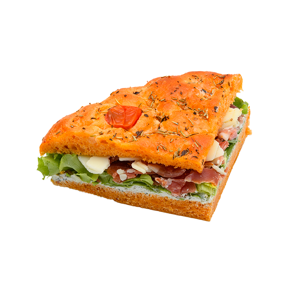 Focaccia jambon cru parmesan