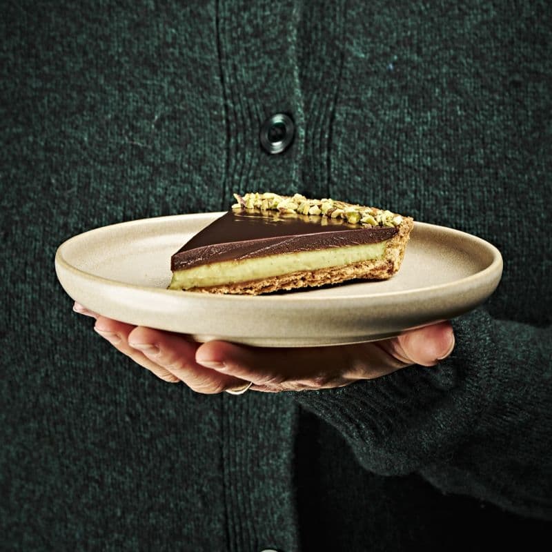 La tarte et tartelette pistache chocolat